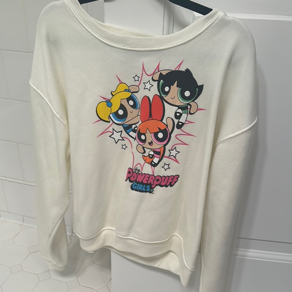 Powerpuff Girls White Sweater size small